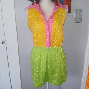 VIntage 1960's Ned Gould Romper Size Medium